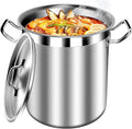 Extra Large Stock Pot 100 Quart (25Gallon) – Professional Stainless Steel Stockpot with Lid – Heavy Duty Cooking Pot for Commercial Kitchens, Canning, and Outdoor Seafood Boil