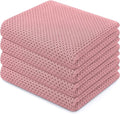 Homaxy 100% Cotton Waffle Weave Kitchen Dish Towels 4-Pack, Dried Rose | 13 x by Homaxy