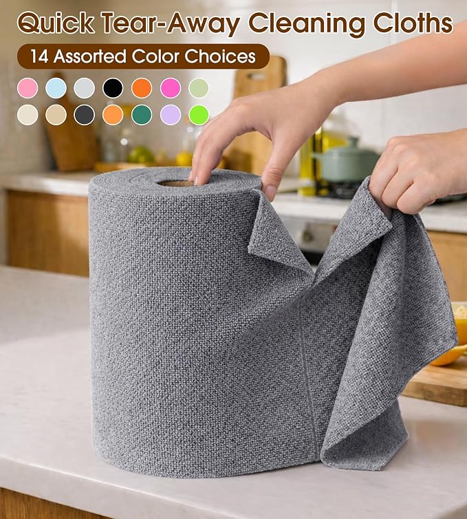 KitchLife Microfiber Cleaning Cloth Roll, 100 Pack - Image 9