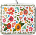 Colorful Boho Floral Dish Drying Mat 16x18 Inch Dishes Dry Pad Drainer Rack by Giwawa