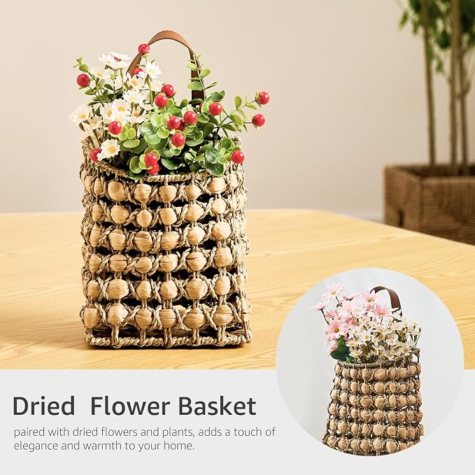 Wall Hanging Pocket Basket Portable Storage Basket Decorative Boho Mounted - Image 5