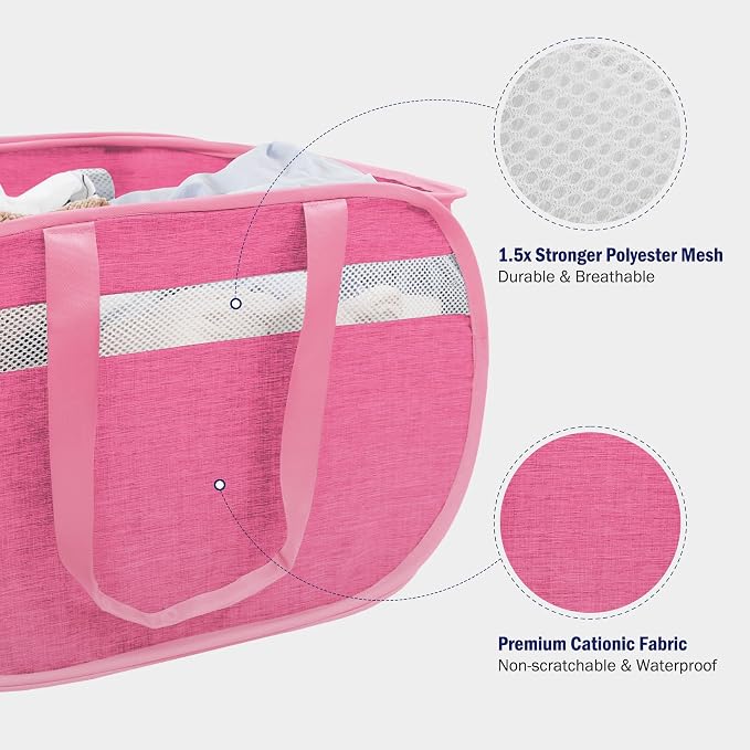 Collapsible Tear Proof Laundry Baskets - Image 5