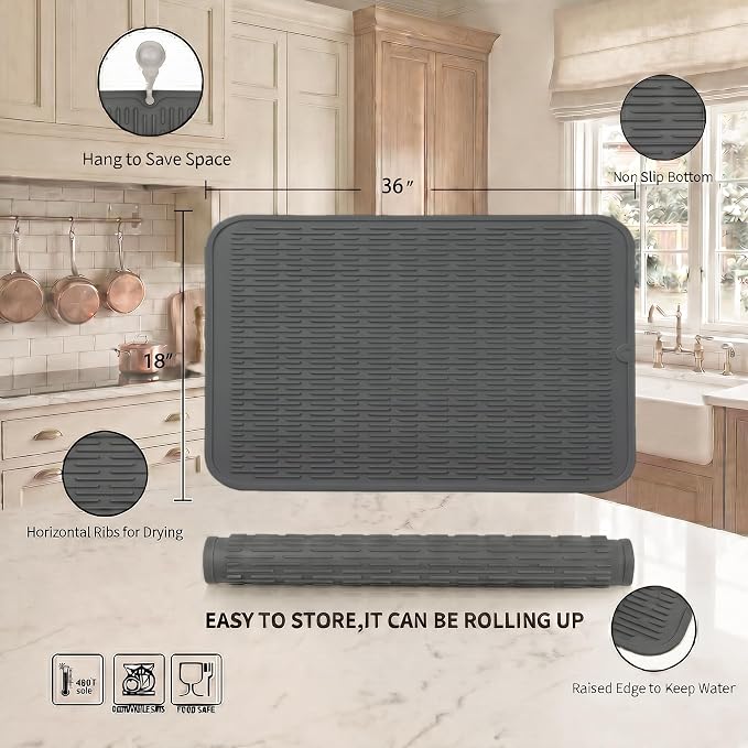 MicoYang Silicone Dish Drying Mat - Image 2