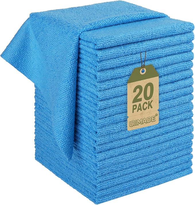 UNIMADE Microfiber Cleaning Cloth, 20 Pack Reusable Microfiber Towels by Unimade