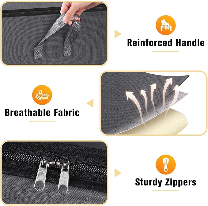 SpaceTrove Clothes Storage Bags, 80L Large Capacity Containers - Image 3