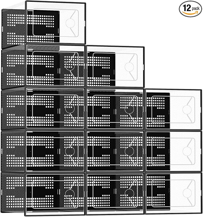 DUMOS Shoe Storage Boxes, Display Sneaker Case Organizer by DumosLifestyle