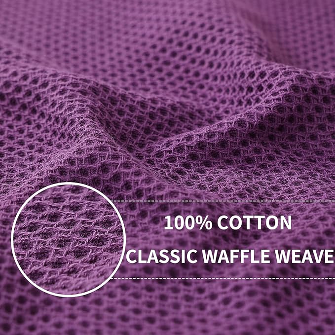 Homaxy 100% Cotton Waffle Weave Kitchen Dish Cloths 6-Pack, Ultra Soft - Image 2
