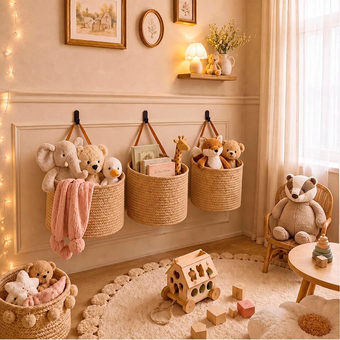 Honeydak 3 Hanging Baskets, Cotton Rope - Image 8