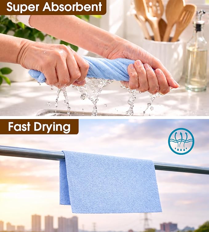 KitchLife Microfiber Cleaning Cloth Roll, 100 Pack - Image 8