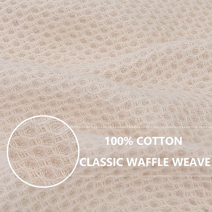 Homaxy 100% Cotton Waffle Weave Kitchen Dish Cloths 12-Pack, Ultra Soft - Image 2