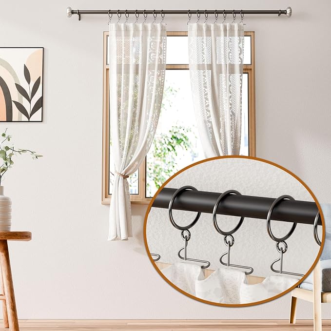 40 Pack Gunmetal Metal Curtain Rings - Image 4