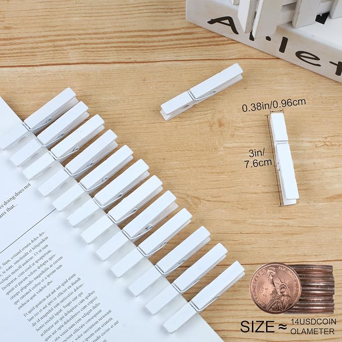 72 Pcs Colorful Wooden Clothes Pins, 2.9 Inch Clothes Pins - Image 3