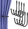 8 Pcs Curtain Tie Backs, Metal Curtain Holdbacks | Wall Mounted, U Shaped by Unknown