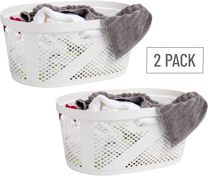 Mind Reader 40L Ventilated Laundry Baskets, Lightweight Clothes Hamper - Image 6