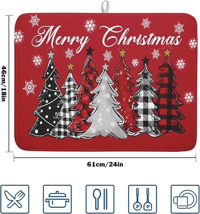 Merry Christmas Dish Drying Mats - Image 2