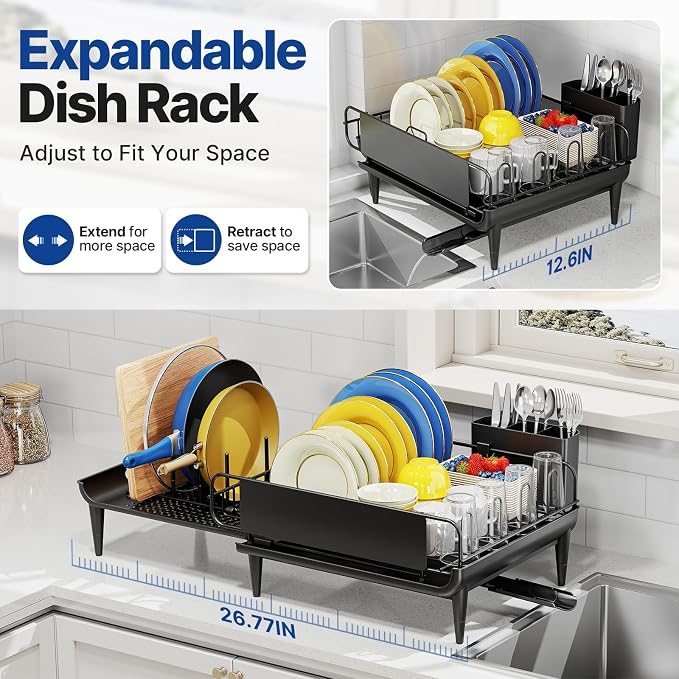 Urackify Expandable Dish Drying Rack - Image 4