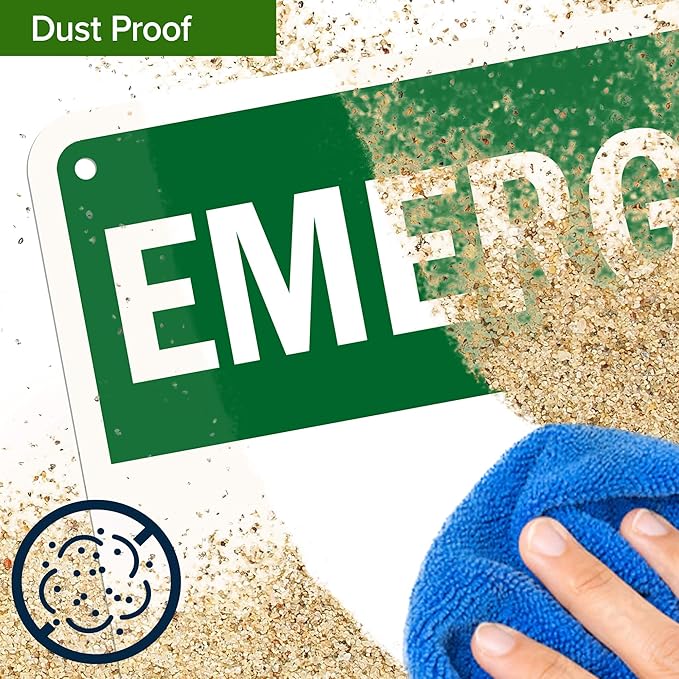 Custom Emergency Sign, OSHA Sign, 10x14 Inches, 55 mil thick HDPE (high density polyethylene), Made in USA by My Sign Center