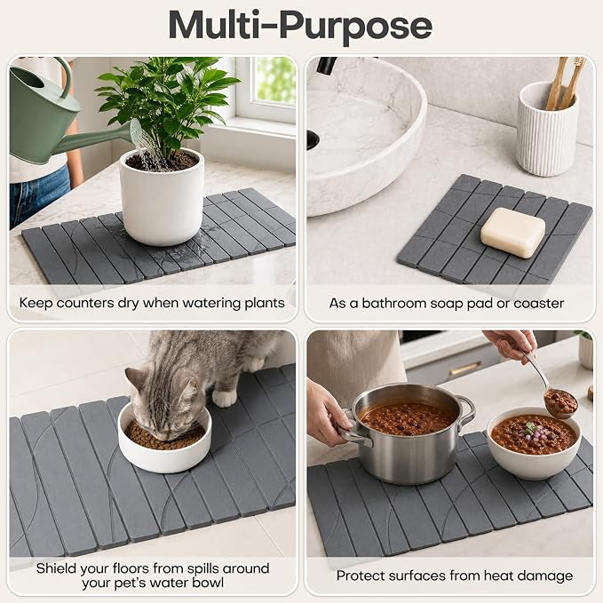 Extra Large Stone Dish Drying Mat - Image 6