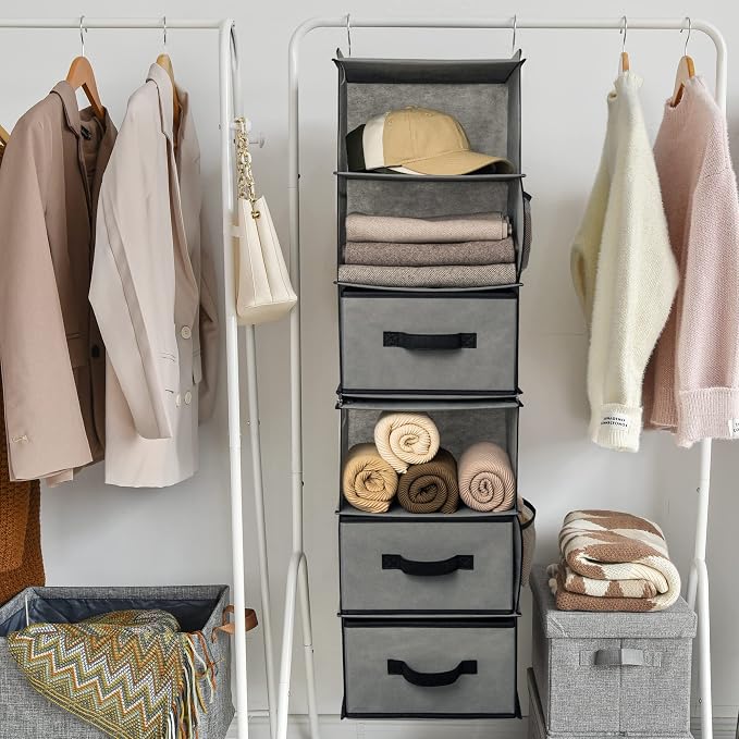 GRANNY SAYS Hanging Closet Organizer, 5 Drawers, 6 Shelves, 4 Pockets, 6 - Image 7