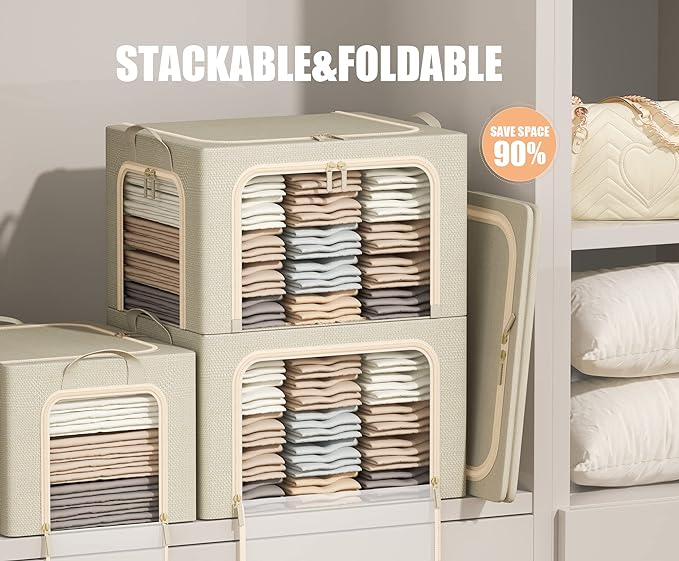 3 Openings Large Clothes Storage Bins - Image 2
