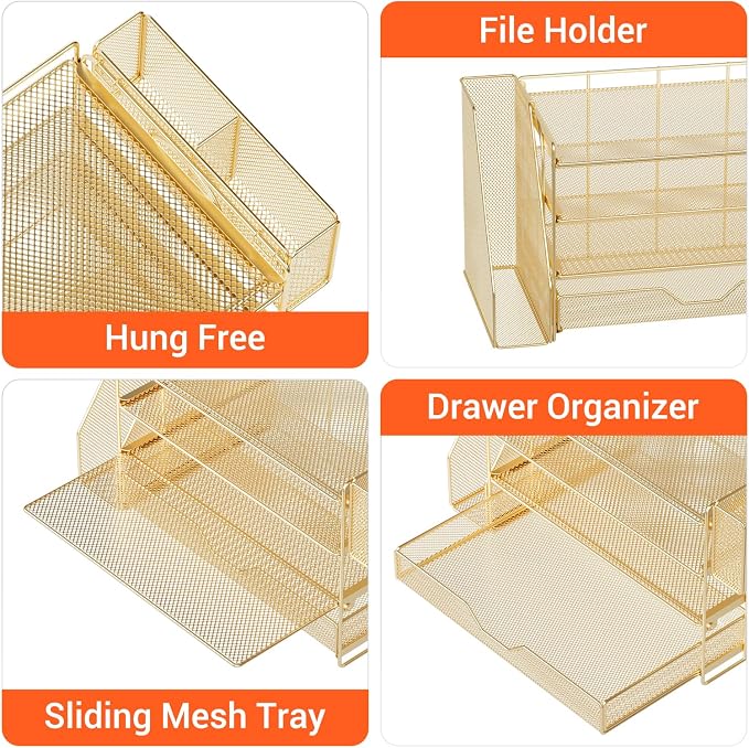 Desk Organizers and Accessories, 4-Tier Desktop File Organizer - Image 5