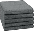 Orighty Washcloths, 5 Pack Microfiber Face Towels, 12x12 Inch Grey by AllRightinOrighty