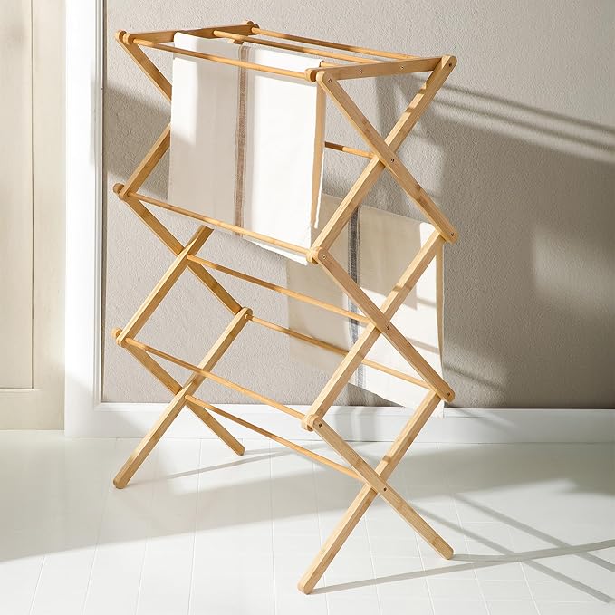 Gibson Home Riverrun Foldable Bamboo Drying Rack - Image 5
