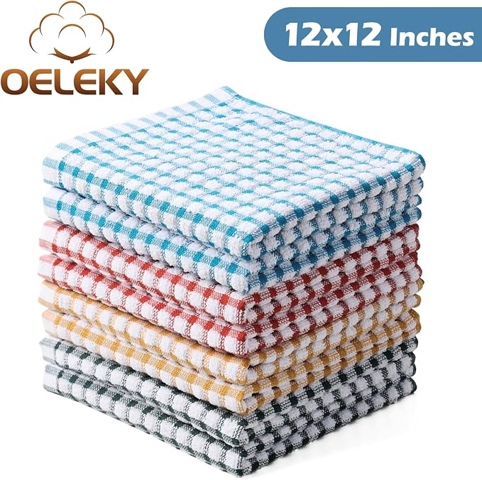 Oeleky Dish Cloths for Washing Dishes, Kitchen Washcloths Dishcloths - Image 2