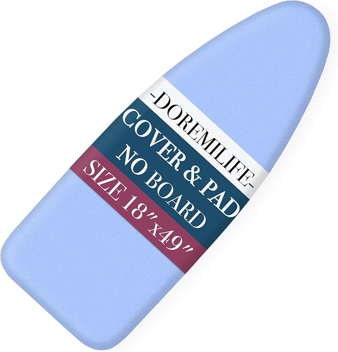 Ironing Board Cover and Pad 18x49 Large, Extra Thick Natural Cotton, Silicone by Unknown