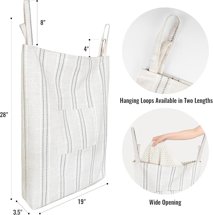 AELS Farmhouse Hanging Laundry Hamper - Image 4