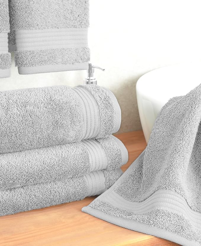 Cotton Paradise 100% Cotton Turkish Towel Set, Soft Absorbent Quick Dry - Image 2