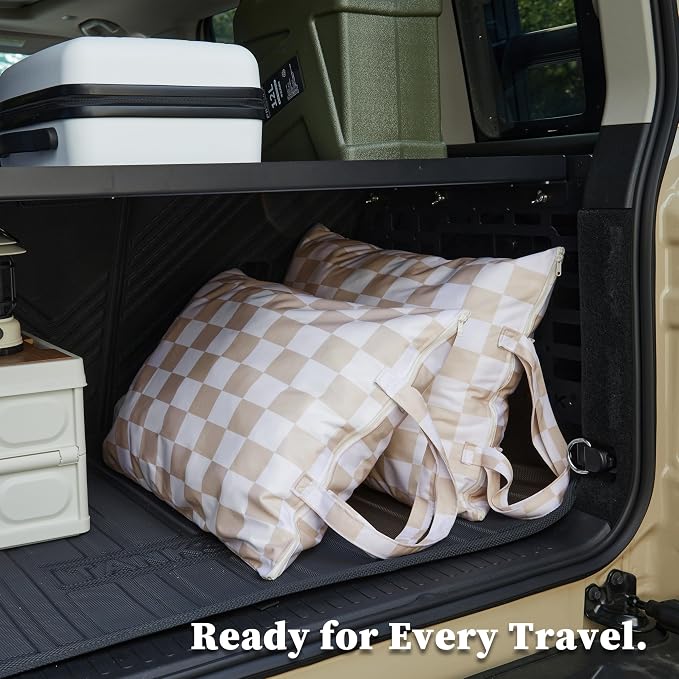 Ohocut Checkered 2 Pcs Large Travel Laundry Bags - Image 4