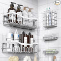 Shower Caddy 5 Pack, Adhesive Shower Organizer by EUDELE