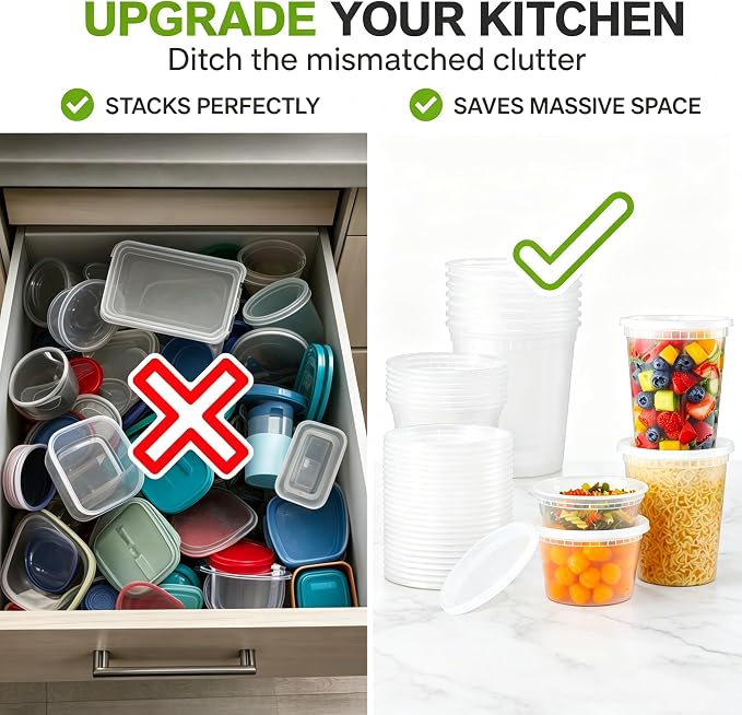 TashiBox 24 Sets Plastic Deli Food Containers - Image 4