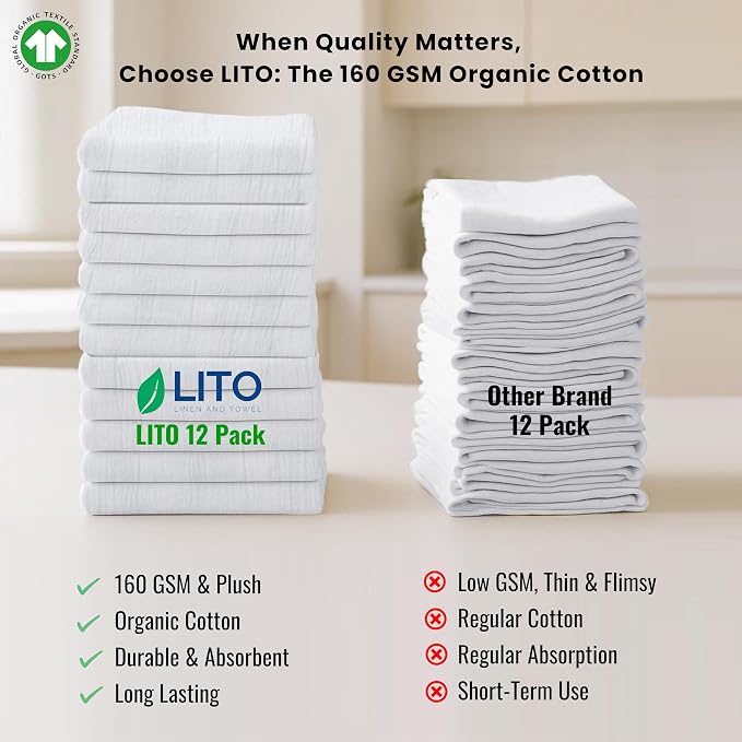 GOTS Certified 100% Organic Cotton Flour Sack | Tea Towel - Image 7