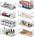 Qilinba 8 PACK Drawer Organizers Deep Drawer Organizer Bins | Clear Silverware by QILINBA