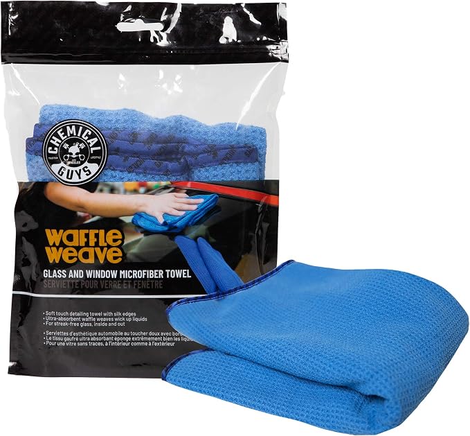Chemical Guys Waffle Weave Glass Cloth Microfiber Towel, 24 x 16 - Image 4