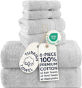 Chakir Turkish Linens 100% Cotton 6-Piece Towel Set, Oeko-Tex Certified: 2 Bath by ChakirTurkishLinens