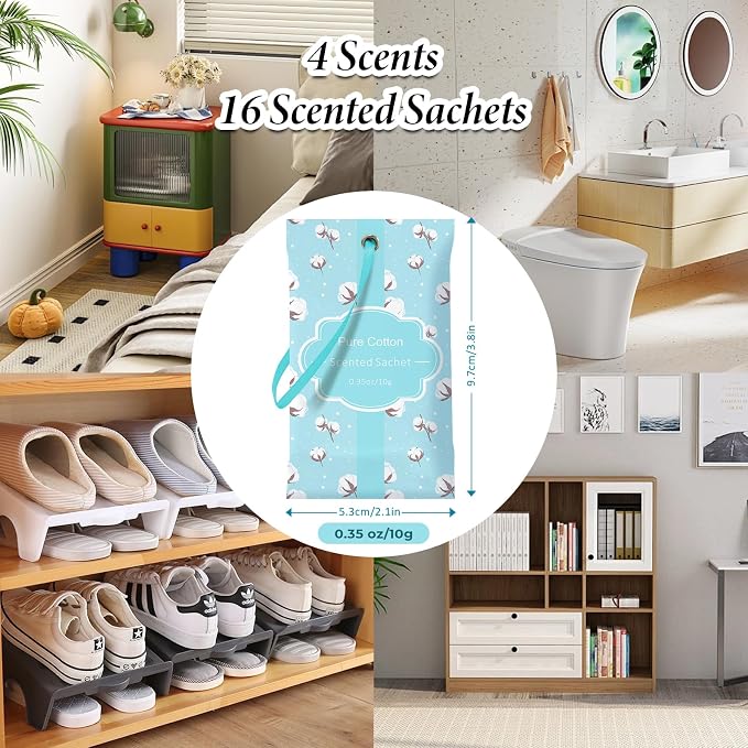 SCENTORINI Sachets for Drawers and Closets, Sachets Bags Gift Set, 16 Pack - Image 3
