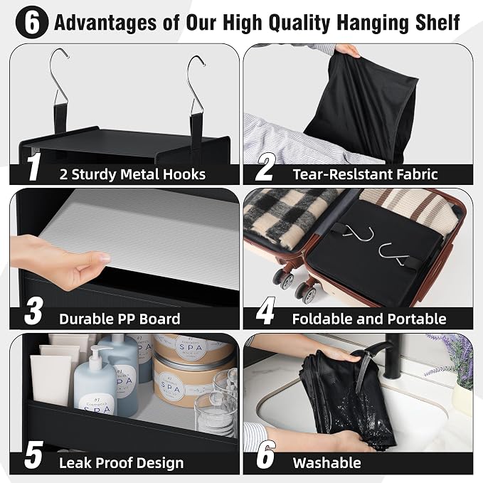 GRANNY SAYS 4-Shelf Hanging Organizer, Wall Mount, No-Sag Support, Keeps - Image 4