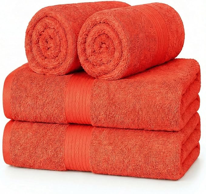 100% Cotton Hand Towels 18x28 Inches, 600 GSM, Soft & Absorbent by AmpleDecor