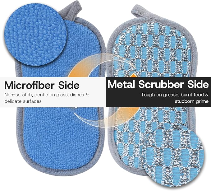 Multi-Purpose Dish Sponge, Dual-Sided Non Scratch Scrub Sponges Kitchen | 12 - Image 5
