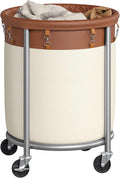 SONGMICS Laundry Basket with Wheels, 29 Gal., Steel Frame, Removable Bag by Unknown