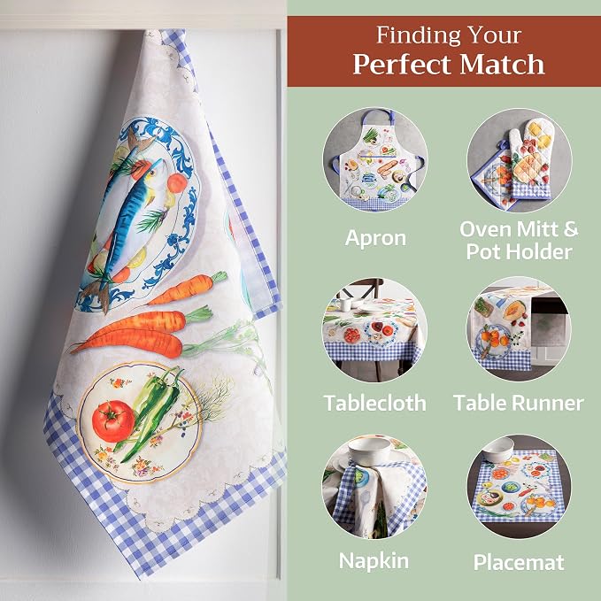 Maison d' Hermine Kitchen Towels Set of 3 Reusable 100% Cotton 27.50" x 20" - Image 6