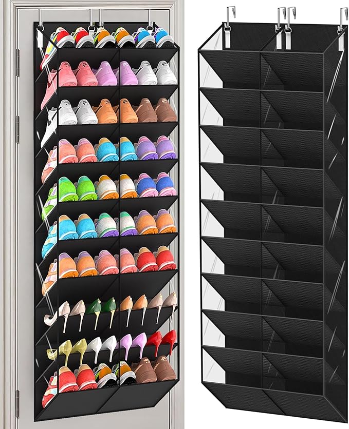 20-30 Pairs Over the Door Shoe Organizer, 10-Tier Door Shoes Rack, Handing by UVIAHOMIHOMEORGANIZER