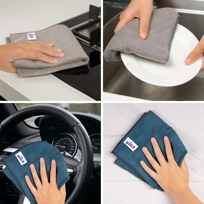 MR.SIGA Microfiber Cleaning Cloths, All Purpose Cleaning Towels - Image 4
