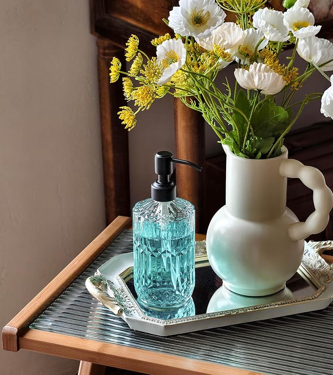 JASAI 18Oz Clear Glass Soap Dispenser - Image 3