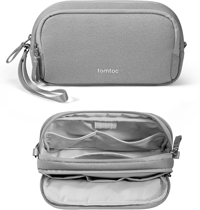 tomtoc Electronic Organizer Travel Case, Dual Compartment Tech Organization | by tomtoc