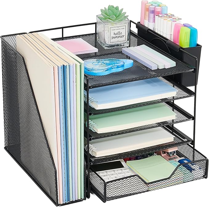 5-Tier Desk File Organizer by Illuminatinglifewiththewarmthandloveoflight