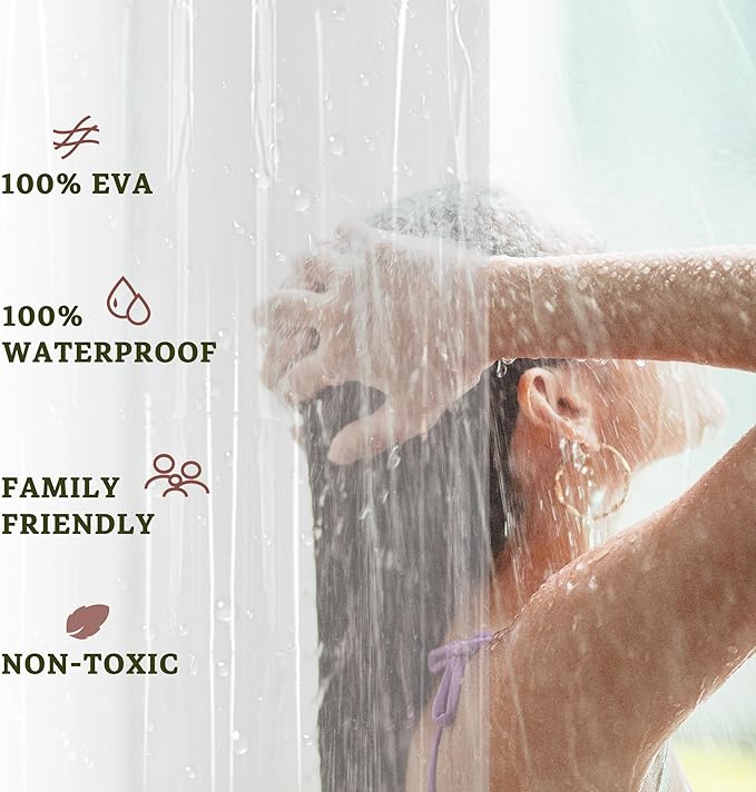 Barossa Design Extra Heavy Duty Shower Curtain Liner Clear - Image 3